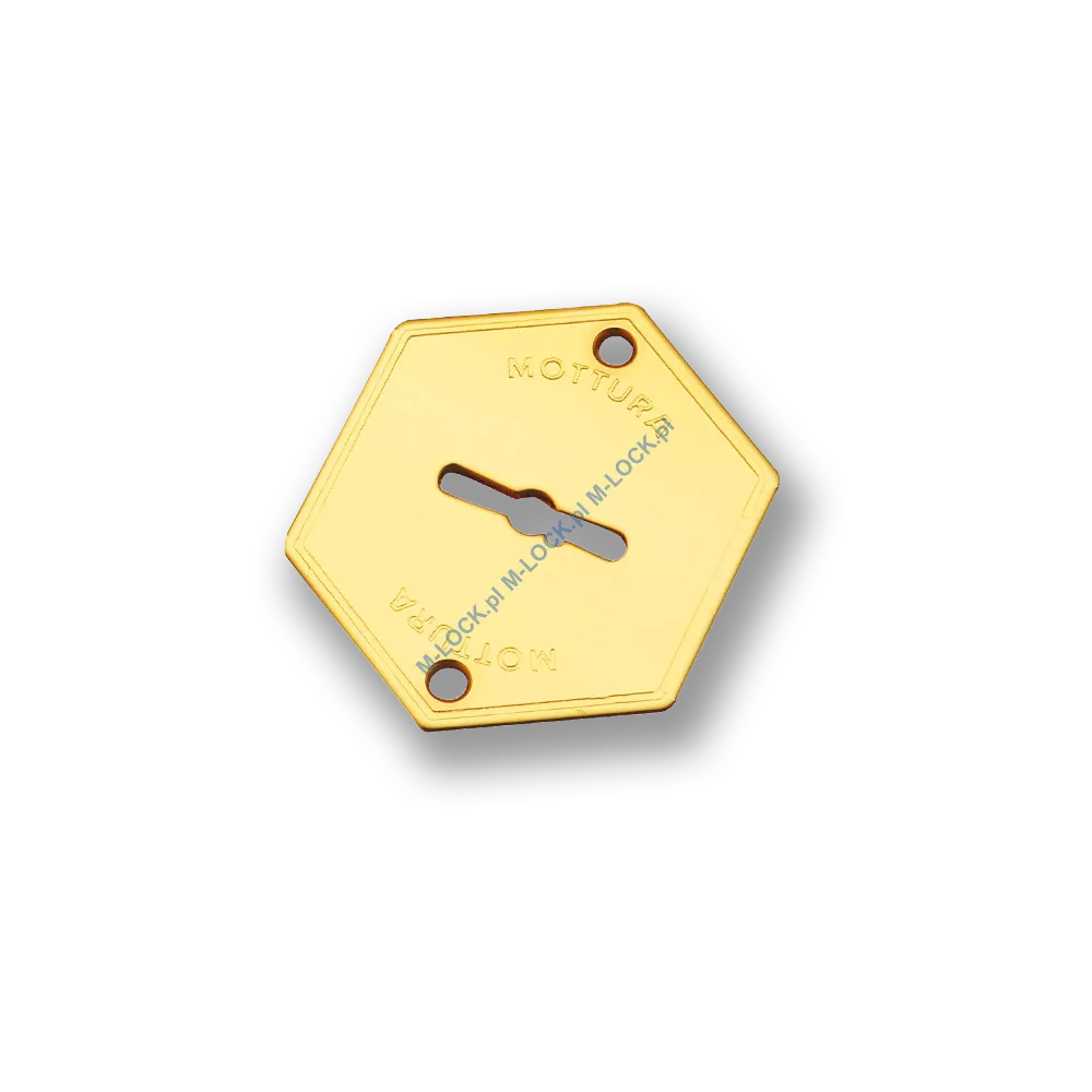 Szyld kluczowy MOTTURA 95.147/4OLV, mosiądz błyszczący