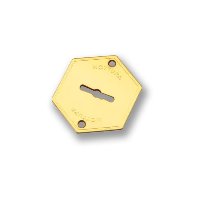 Szyld kluczowy MOTTURA 95.147/4OLV, mosiądz błyszczący