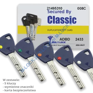 MUL-T-LOCK SL Classic 40/55ZN (95 mm), wkładka patentowa do drzwi WITEX Super-Lock - 2