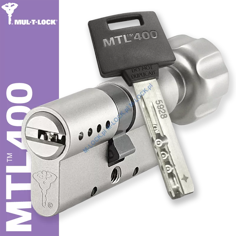 MUL-T-LOCK MTL 400 / Classic PRO 31/31G3NN (62 mm), wkładka patentowa z gałką