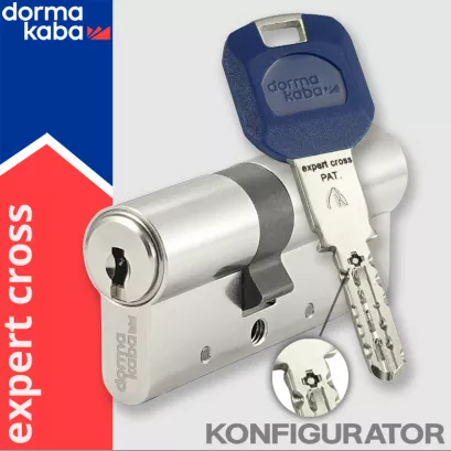 DormaKaba EXPERT CROSS, wkładka patentowa (konfigurator)