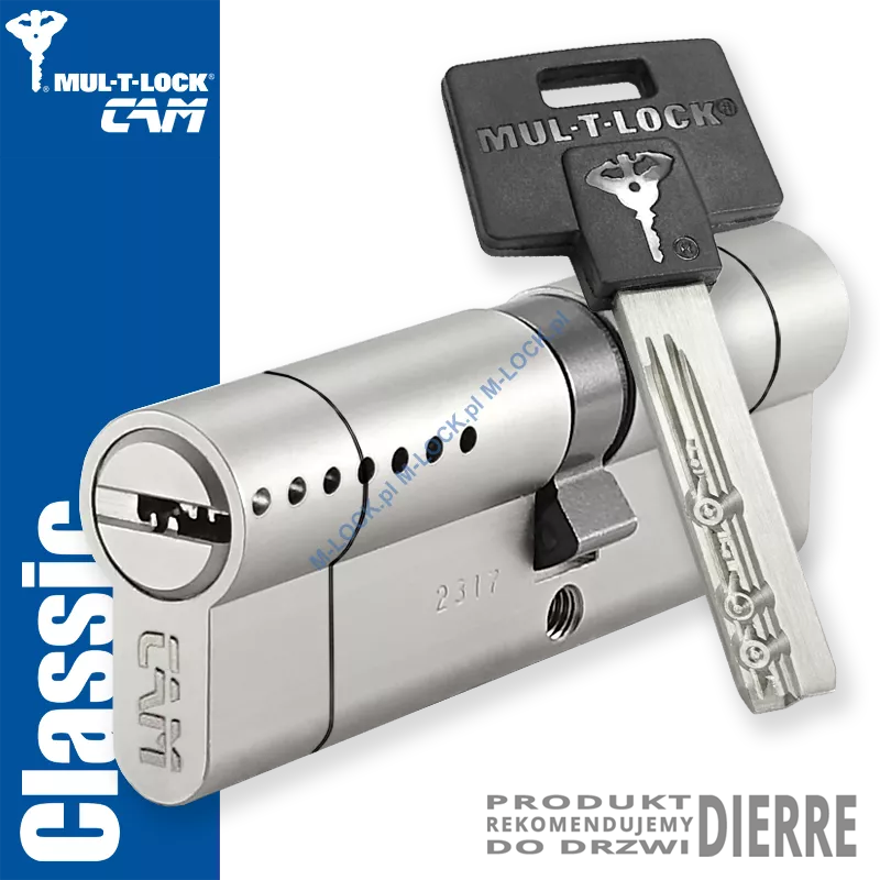 MUL-T-LOCK Classic CAM 40/50NN (90 mm), wkładka patentowa do drzwi Dierre