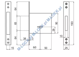 S.A.B. 450R-60N  zamek wpuszczany - 4