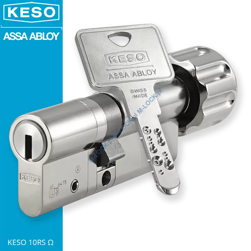 KESO 10RS Omega 35/45G1NN (80 mm), wkładka patentowa z gałką