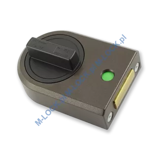 IKON 9132 (Assa-Abloy), zamek nawierzchniowy ze sztywnym łańcuchem (kolor: brąz), bez cylindra - 9