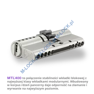 MUL-T-LOCK MTL 400 / Classic PRO 40/55ZN (95 mm), wkładka patentowa - 4