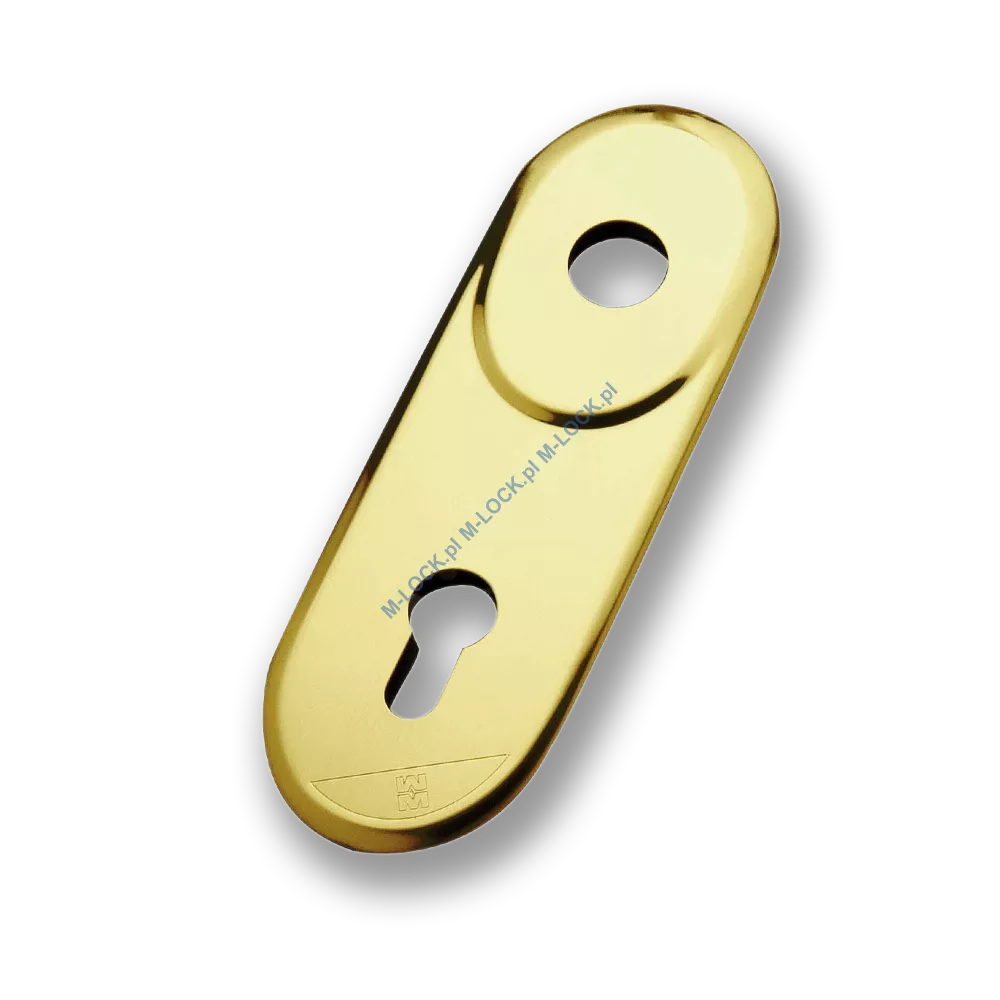 Szyld długi na wkładkę (85 mm) MOTTURA 95.172OLV, mosiądz błyszczący