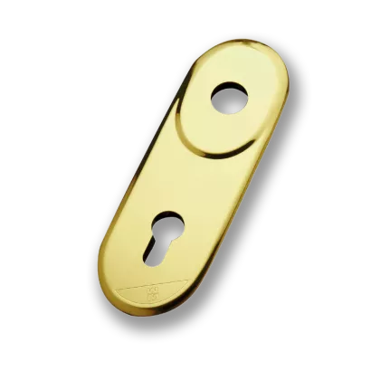 Szyld długi na wkładkę (85 mm) MOTTURA 95.172OLV, mosiądz błyszczący