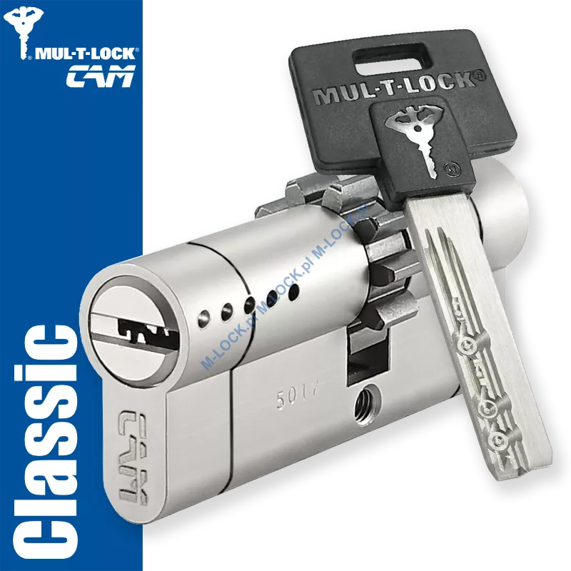 MUL-T-LOCK Classic CAM 33/43ZN (76 mm), wkładka patentowa do drzwi WITEX Super-Lock