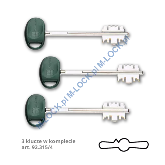 MOTTURA 20.510 zamek na klucz dwupiórowy z zatrzaskiem - 4