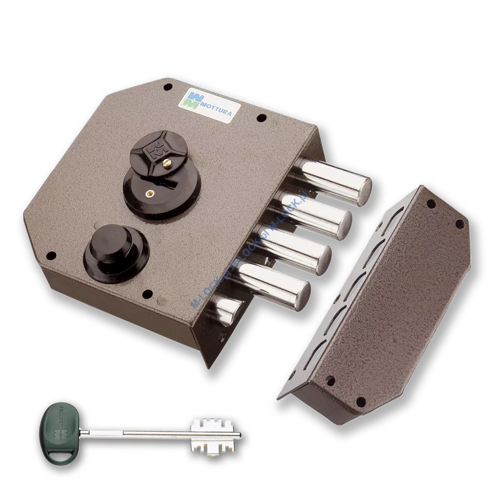 MOTTURA 20.510 zamek na klucz dwupiórowy z zatrzaskiem