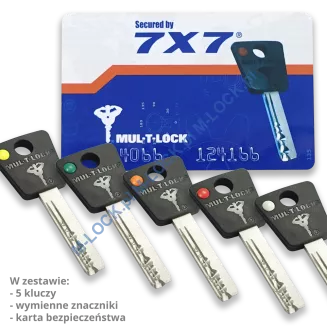 MUL-T-LOCK 7X7 33/48ZN (81 mm), wkładka patentowa - 3