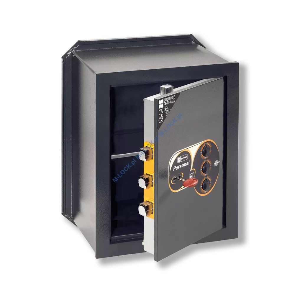 MOTTURA 11.2425 PERSONAL sejf ścienny z zamkiem kluczowym i mechanizmem szyfrowym (24 l)
