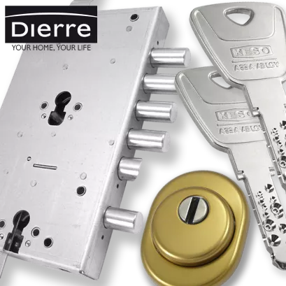 ZESTAW Nr 250B do drzwi Dierre - KESO 8000S (montaż Warszawa)