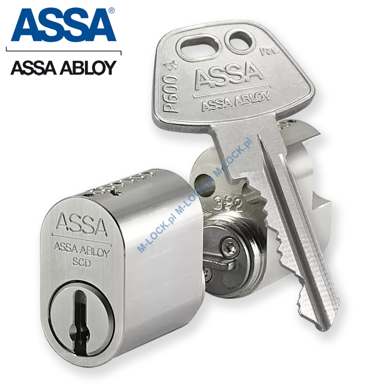 ASSA P602N, cylinder owalny (skandynawski), dwustronny
