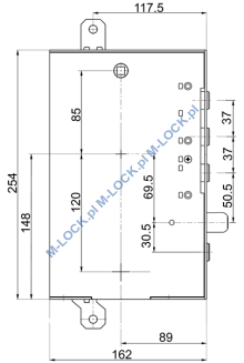 MOTTURA 89.R487GRD/S zamek centralny-rozporowy do drzwi GARDESA - 2