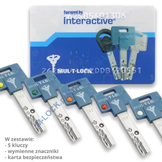 MUL-T-LOCK Interactive 31/50G1NN (81 mm), wkładka patentowa z pokrętłem - 4