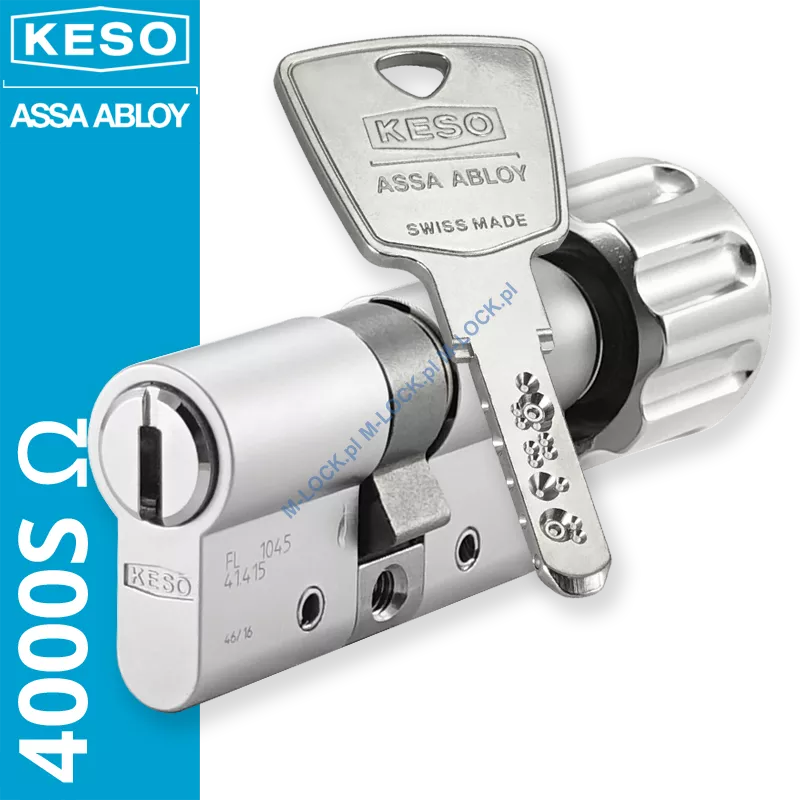 KESO 4000S Omega 30/30G1NN (60 mm), wkładka patentowa z gałką