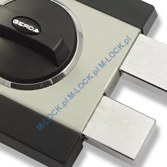 GERDA ZX-1000, zamek nawierzchniowy z cylindrem KESO 10RS Omega (kolor: nikiel satyna) - 5