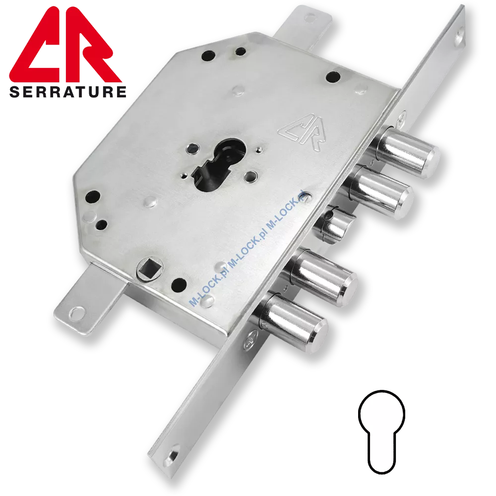 CR Serrature 2151PE.28N zamek wpuszczany-rozporowy