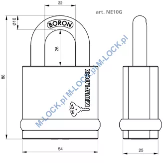 MUL-T-LOCK Interactive+ NE10G, kłódka hartowana - 4