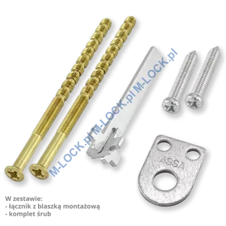 ASSA 256-6OLV, komplet szyldów 6 mm (mosiądz szczotkowany) - 2