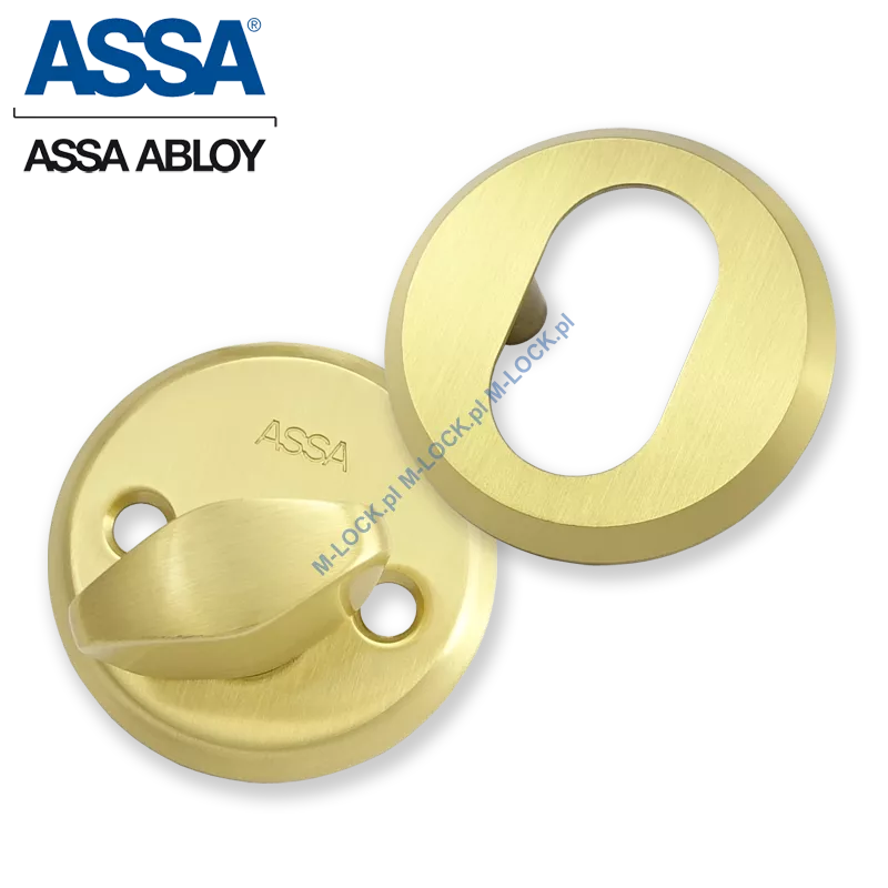 ASSA 256-6OLV, komplet szyldów 6 mm (mosiądz szczotkowany)
