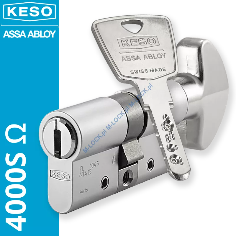 KESO 4000S Omega 30/30G2NN (60 mm), wkładka patentowa z pokrętłem