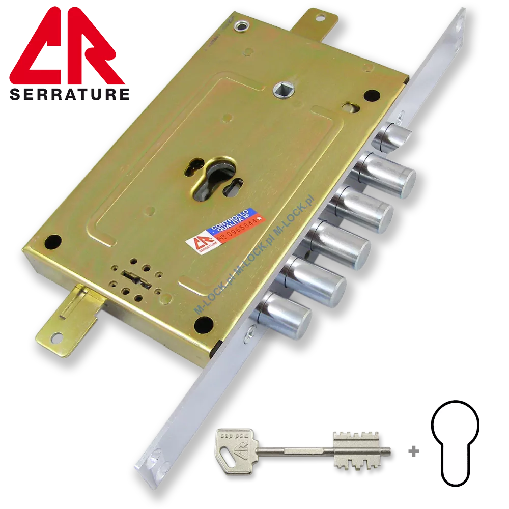 CR Serrature 2951PE.28N/72 zamek centralny-rozporowy, dwusystemowy