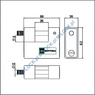 MOTTURA L190-K1, kłódka hartowana (KESO 10RS Omega) - 6
