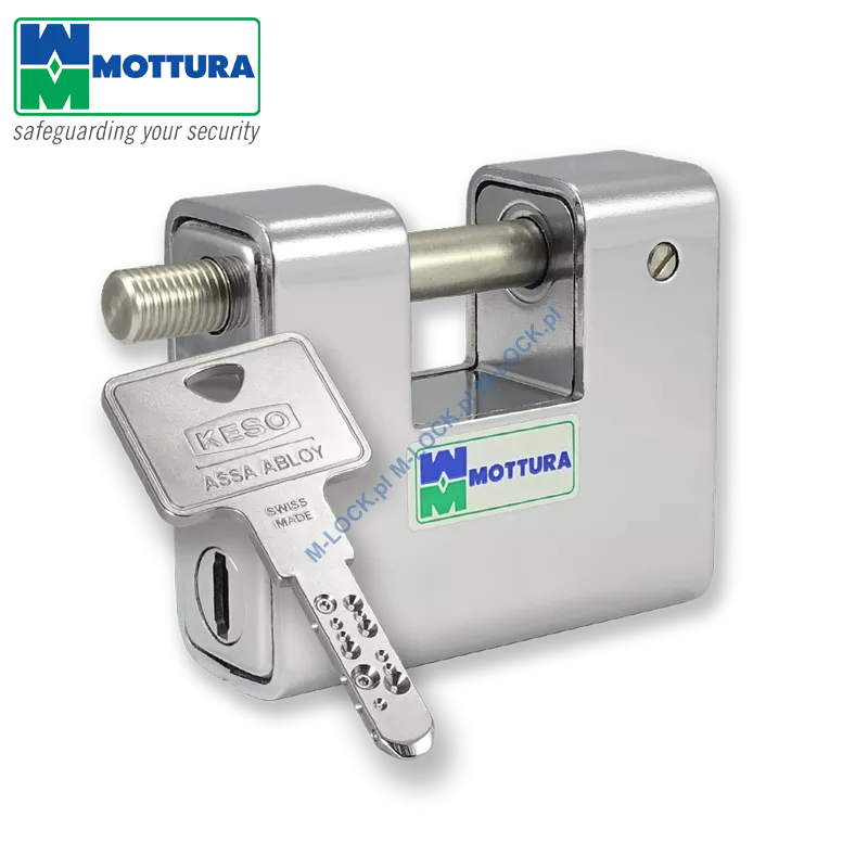 MOTTURA L190-K1, kłódka hartowana (KESO 10RS Omega)