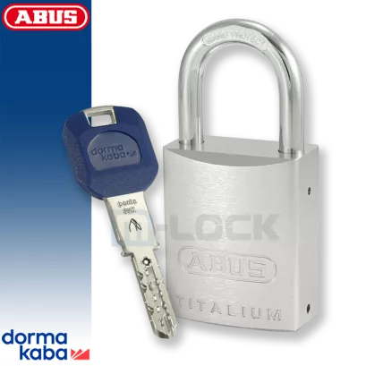 ABUS-86TI-45 TITALIUM / kłódka z wkładką DormaKaba PENTA CROSS