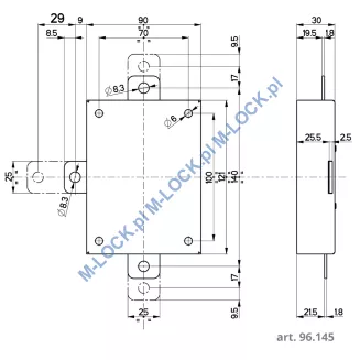 MOTTURA 38.640 zamek rozporowy na wkładkę patentową - 13