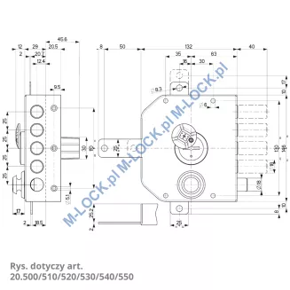 MOTTURA 20.540-SOTE zamek rozporowy na klucz dwupiórowy - 6