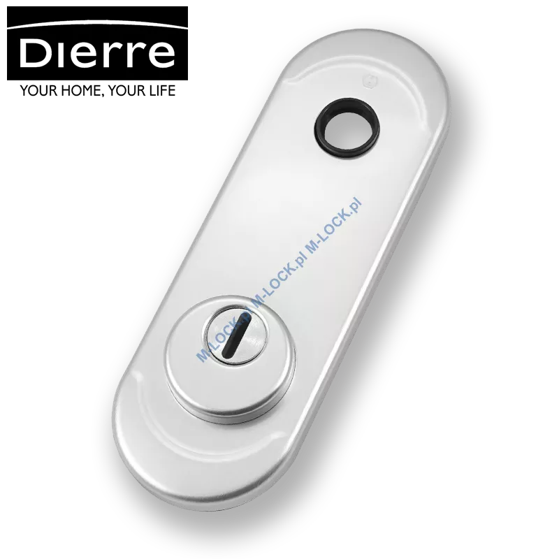 Dierre NEW CRETA, szyld długi antywłamaniowy (boccola 31/42 mm), chrom matowy