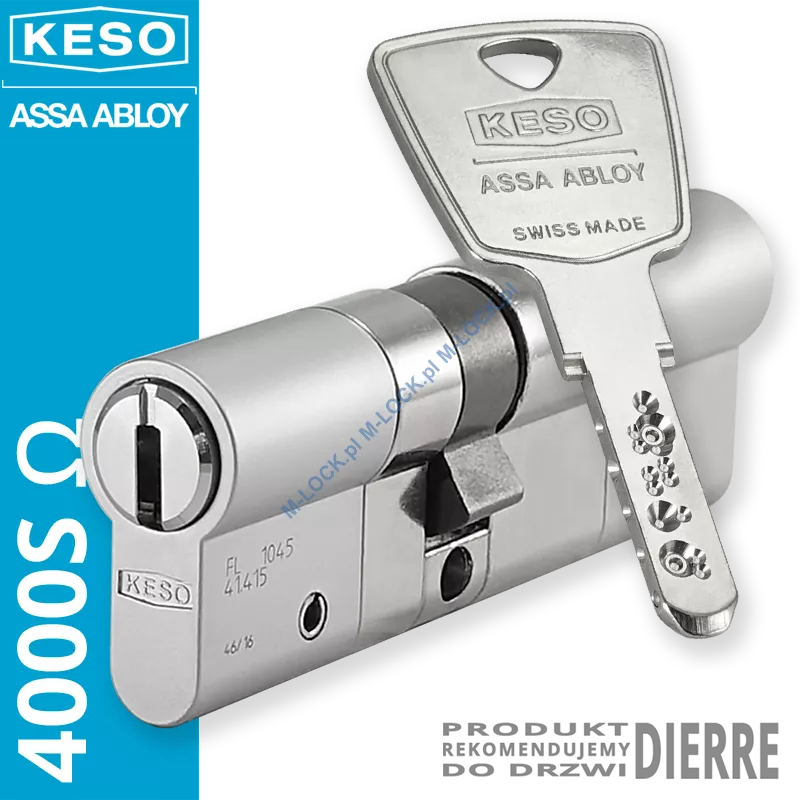 KESO 4000S Omega 40/50NN (90 mm), wkładka patentowa do drzwi Dierre