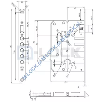 ROM-C5-HUZAR, zamek główny do drzwi PTZ, DELTA - 4