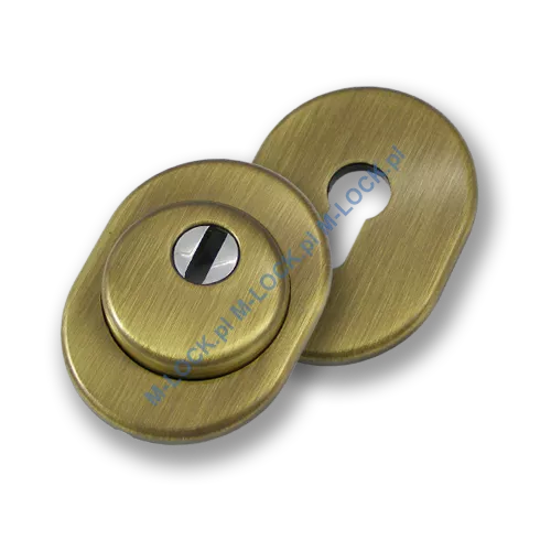 Szyld antywłamaniowy PROTECTOR AF-0138-OG, stary mosiądz