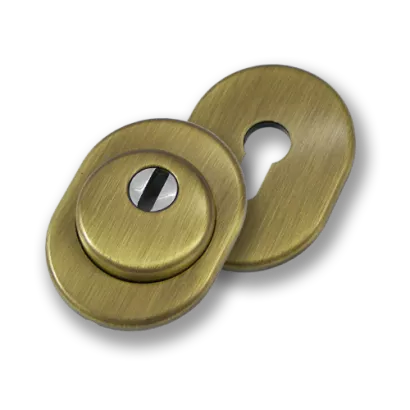 Szyld antywłamaniowy PROTECTOR AF-0138-OG, stary mosiądz