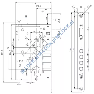 STARK-2 (ROM 8), zamek do drzwi Juwent, La Porte, OK-BUD - 4