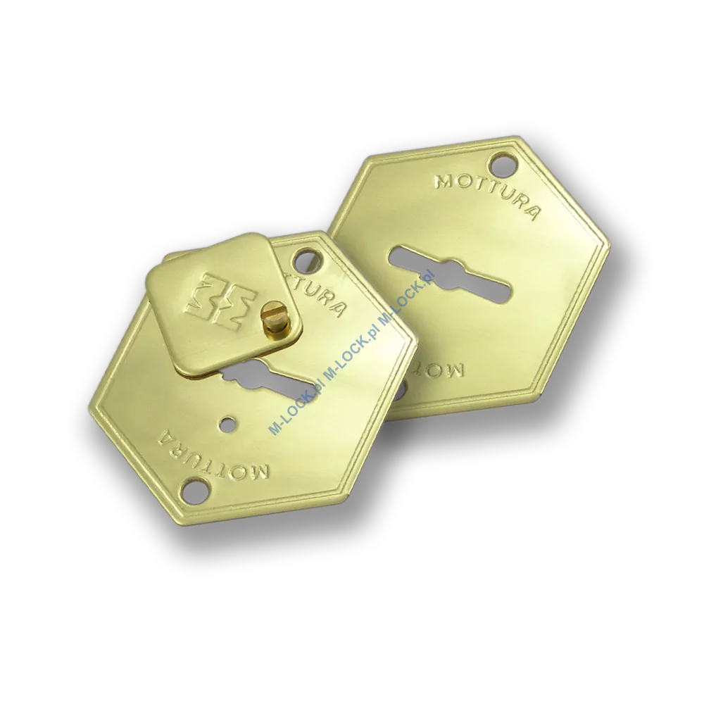 Szyldy kluczowe MOTTURA 95.299OLV, mosiądz błyszczący