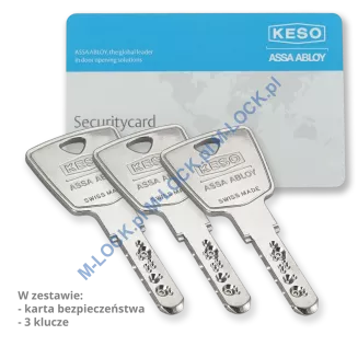 KESO 4000S Omega 30/40G1ZN (70 mm), wkładka patentowa z gałką - 2