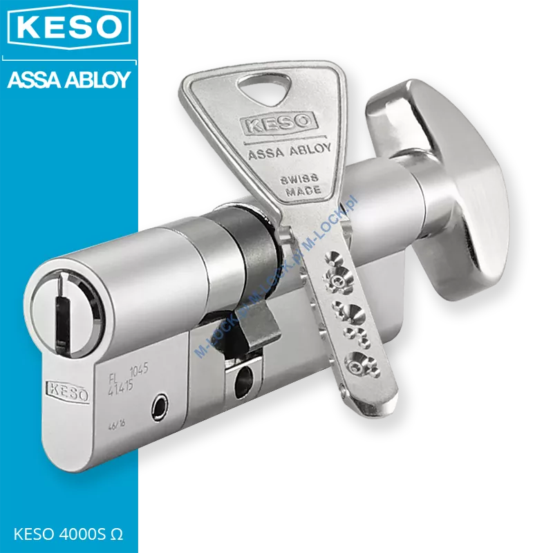 KESO 4000S Omega A.505 40/50G2NN (90 mm), wkładka patentowa z pokrętłem