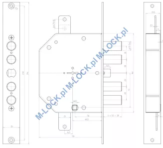 CR Serrature 2151.28N zamek wpuszczany-rozporowy - 3
