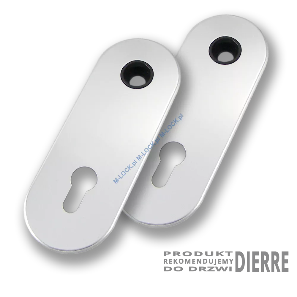 Szyldy na wkładkę (85 mm) CI-0685-AA2d, dierre/chrom matowy