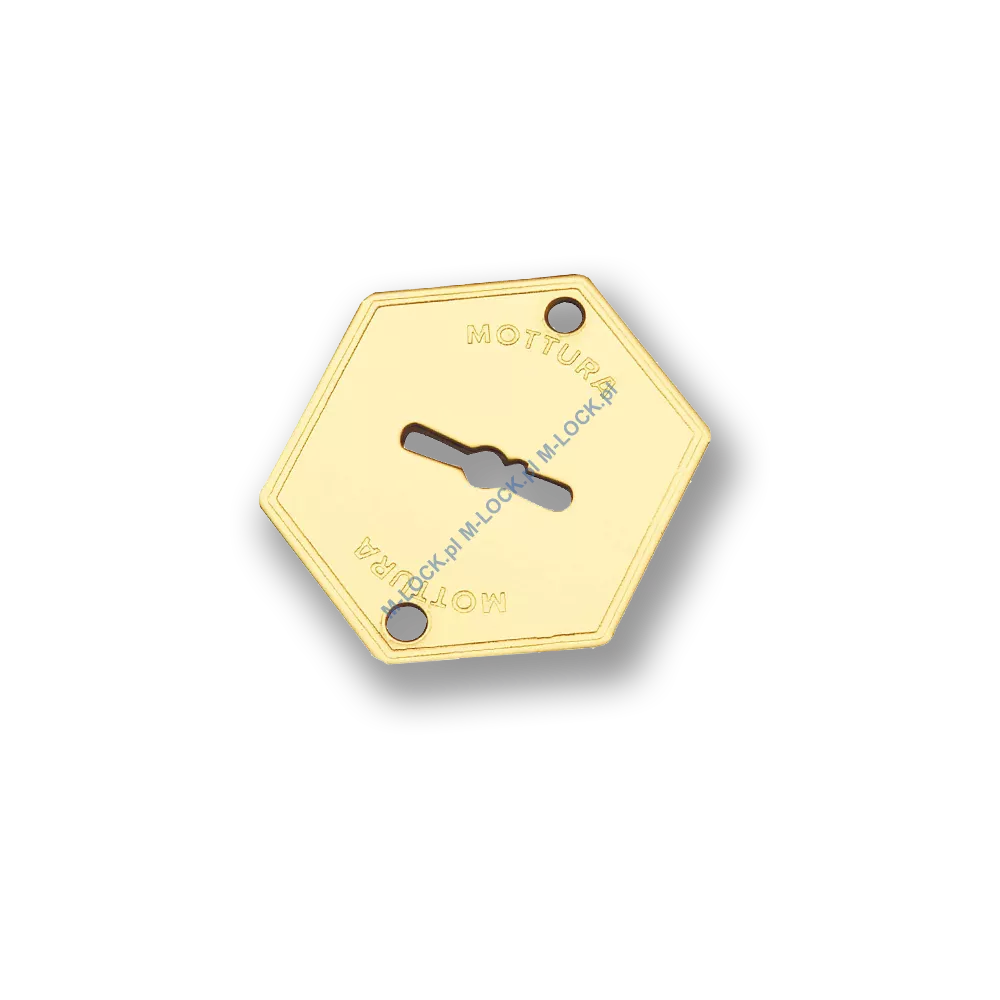 Szyld kluczowy MOTTURA 95.223OLV, mosiądz błyszczący