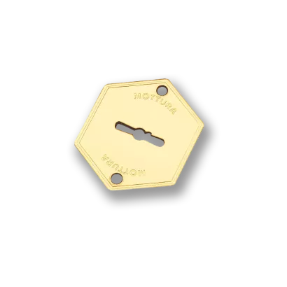 Szyld kluczowy MOTTURA 95.223OLV, mosiądz błyszczący